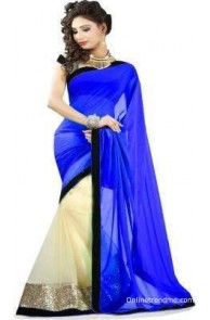 Winza Embriodered, Embellished, Solid Fashion Chiffon, Net Sari